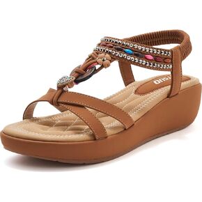 Tetsuo Sandals Women Platform Wedge Low Heels Sandals Dary Flower Summer Beach أحذية غير رسمية للنساء المشي