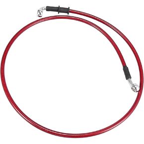 ACROPIX Universal 110cm 43.31" Motorcycle Brake Clutch Oil Hose Line Pipe Hydraulic Reinforced Stainless Steel Braided Red Car Parts