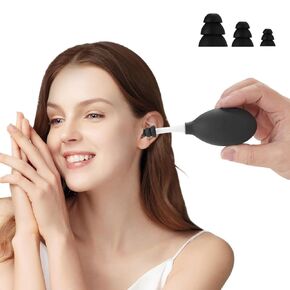 Ear Tinnitus Pressure Suction Pump Device - Tinnitus Relief for Ringing Ears for Adults/Kids - Ear Relief Product wih 3 Size Earplugs - Reduces Tension for Airplane Flying Headache Migraines Clogged