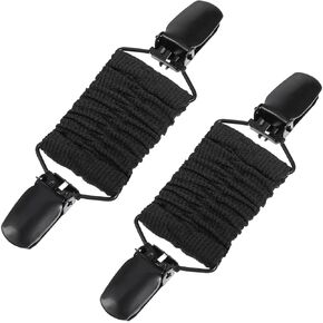 2 PCS Cinch Clips Dress Clips Back Cinch Shirt Tightener Clip Clothes Clips to Tighten Shawl Cardigan Collar Clips Fit Dress Cinch Clips Set for Women Men Tightening Clothes Pant Clip (Black)