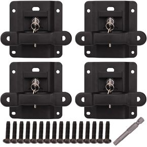 Pack of 4, Box Link Tie Down Anchors & Bed Load Hook Reinforcement Panel Compatible for F150 F250 F350, Replaces for FL3Z-9928408-AB FL3Z-99000A64-B