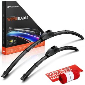 A-Premium Pack of 2 شفرات ماسحة من الزجاج الأمامي مع مؤشر Wear ومؤشر-متوافق مع Genesis G70 2019-2024 ، GV80 2021-2024 ، GV60 2023-2024 ، GV70 2022-2023-26 "و 18" ، موصل الخطاف
