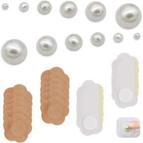 12Pcs Ball-Shape Belly Button Plug Post Tummy or Umbilical Hernia Repair Soft Silicone Liposuction After Trainer Tuck Round Ball-shaped Shaper Tummyk（6 Different Sizes, 2 of Each + 24pcs Medical Tape)