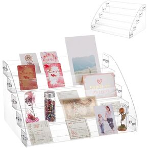 UniCraftale 5 مستويات Acrylic Getering Card Display STAND CARDAING CARDING RACK Storage Storage Strage Postcor