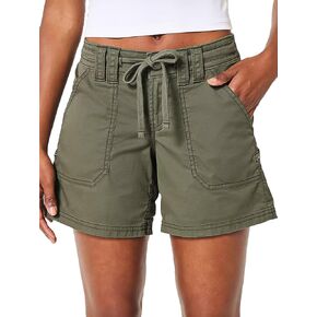 Flamingals Women’s Straight Leg Cargo Shorts Drawstring Mid Waist Summer Casual Trendy Shorts
