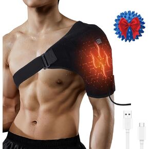 Shoulder Heating pad, Heating Pad for Shoulder, 3 Heat Settings for Pain Relief Heating Shoulder Brace Pad, Suitable for Relieving Muscle Pain Relief deep Tissue(Used for AC Power, Like Power Banks)