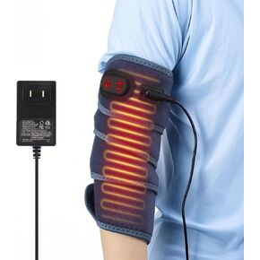 Elbow Heating Pad Sleeve for Multiple Body Areas, Electric Heated Pad Wrap, 4 Heat Modes, 3 Timing, 78" Long Charge Cord, Heated Brace for Elbow Arm Ankle Knee Legs Wrist