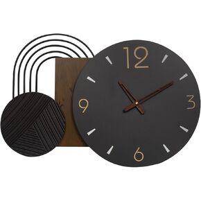 Wall Clock Modern Large Clocks Battery Operated Silent Quartz Wall Watch for Living Room,Light Luxury Stylish Design Vintage Time Clock for Bedroom, Office,Kitchen 31X18inch