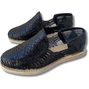 Mexico en la Piel Men’s Handmade Leather Huarache Sandals – Slip-On, Comfortable, Breathable, Available in Tan, Black, and Reddish – Sizes 8US to 13US