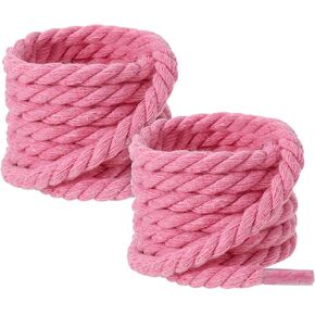 Thick Rope Shoe Laces, 8mm Round Nylon DIY Chunky Jumbo Shoe Laces Replacement Pink Lace Strings for Men Women Gift for Shoes Lovers Sportsman Friends