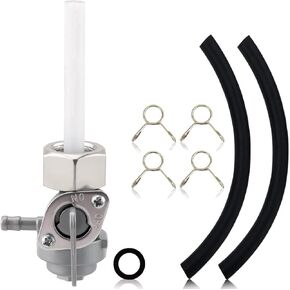 Petcock Fuel Shut Off Valve Fits for Predator Generac GP5000 GP5500 GP6000E Honda 5000-8000 Watt, Champion 3500/4000 Watts 13HP 14HP 208CC 389CC 420CC 7HP Gasoline portable generator & Fuel Line