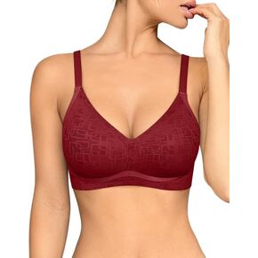 OQQ Womens Everyday Bra No Underwire Comfort Push Up Bras V Neck Soft Wireless Full Coverage Bra