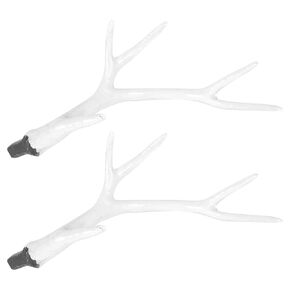 VALICLUD 1 Pair Deer Antler Horns Cosplay Headband - White Plastic Horns for Crafts, Christmas, Xmas Accessories