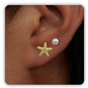 Smilebelle 2 Pairs X Gold Stud Earrings Set, Dainty Earrings for Women, Simple Minimalist Earring, 16K Gold Stud Earrings for Women Trendy