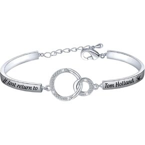 BNQL If Lost Return to Tom Holland Keychain Bracelet spider Bracelet Gift for daughter（BC-02）