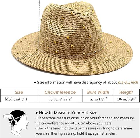 Lisianthus Womens Shiny Wide Brim Straw Panama Hat Fedora Summer Beach Sun Hat in Saudi Arabia