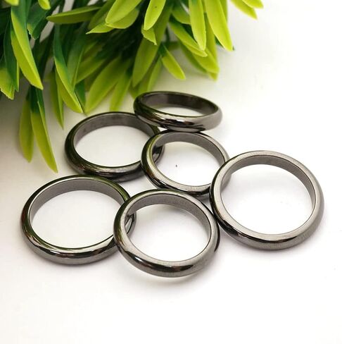 20PCS Mix Size Gemstone Ring Magnetic Hematite Ring 6 7 8 9 10 11 12 13 in Kuwait
