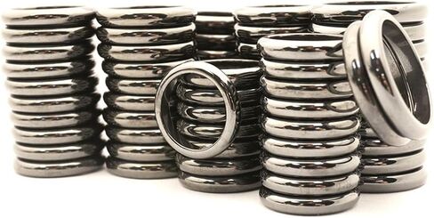 20PCS Mix Size Gemstone Ring Magnetic Hematite Ring 6 7 8 9 10 11 12 13 in Kuwait