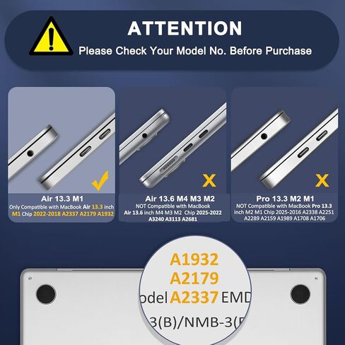 حافظة MOSISO متوافقة مع جهاز MacBook Air 13 بوصة 2022 2021 2020 2019 2018 إصدار A2337 M1 A2179 A1932 شاشة ريتينا، غطاء صلب من البلاستيك على شكل زهور الحديقة وغطاء لوحة مفاتيح وواقي شاشة، شفاف in Kuwait