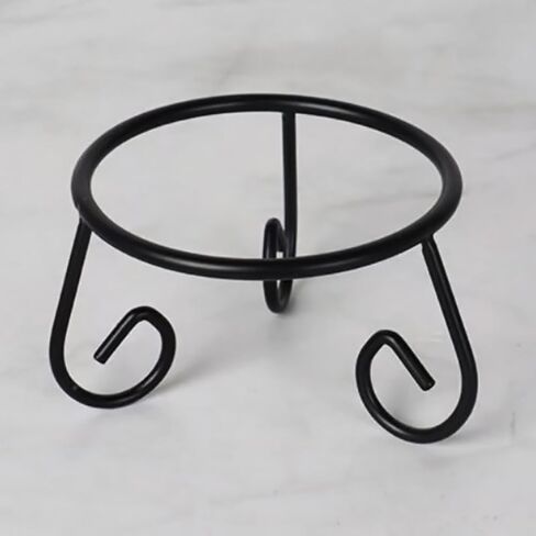 Metal Globe Light Stand, Round Base Decorative Ball Light Holder (Black, Small) in Saudi Arabia