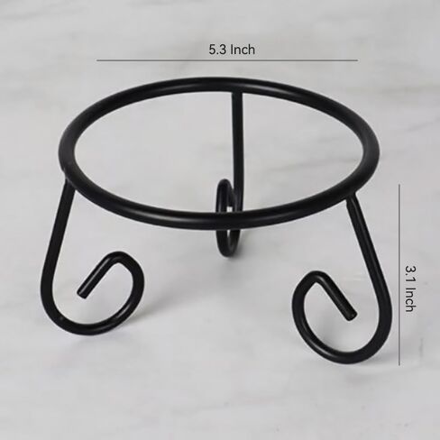 Metal Globe Light Stand, Round Base Decorative Ball Light Holder (Black, Small) in Saudi Arabia