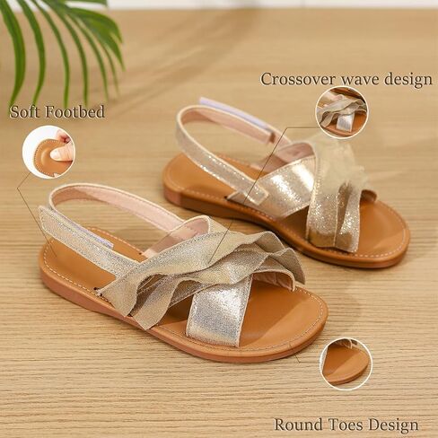 Toddler Girls Sandals Summer Flats Dress Shoes for Baby Little Kids Girl in Saudi Arabia