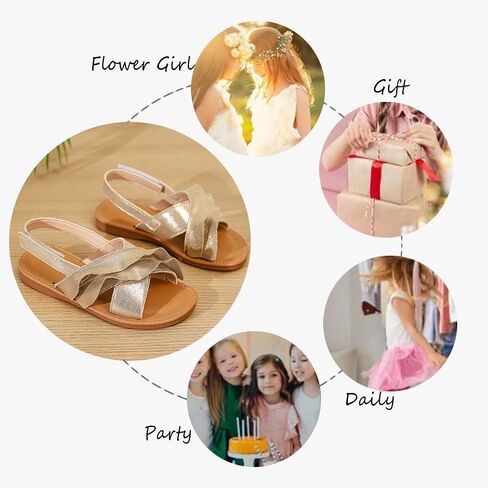 Toddler Girls Sandals Summer Flats Dress Shoes for Baby Little Kids Girl in Saudi Arabia