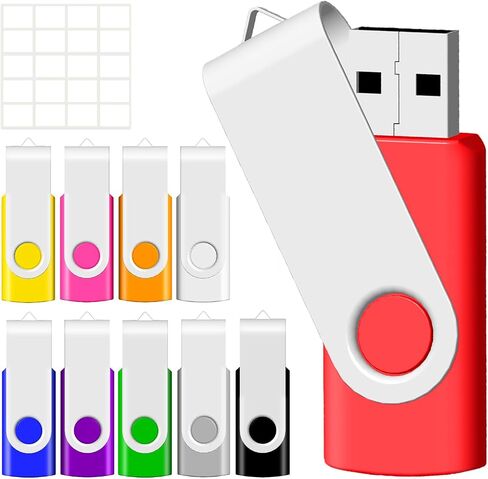 ذاكرة فلاش 16GB USB 3.0 10 حزم، محرك USB 16GB USB3.0 عالي السرعة، 10 قطع، ذاكرة جيه بوس دوارة للابهام لتخزين البيانات، محرك بسحاب، محرك قفز فلاش، عصا فلاش، الوان متعددة in Kuwait