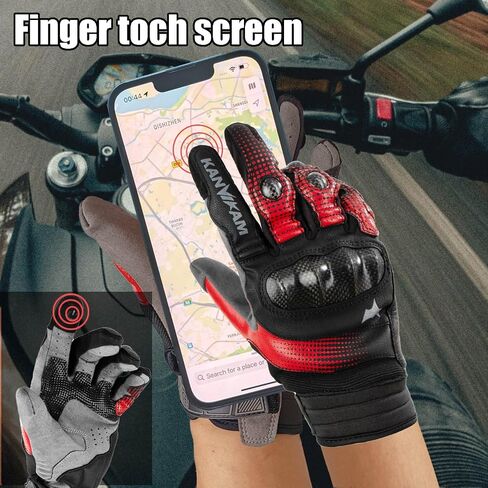 Motorcycle Gloves for ATV MTB Cycling Hiking,Carbon Fiber Shell Protection,Motocross Goatskin Leather Glove for Dirt Bike Motorbike Racing in Saudi Arabia