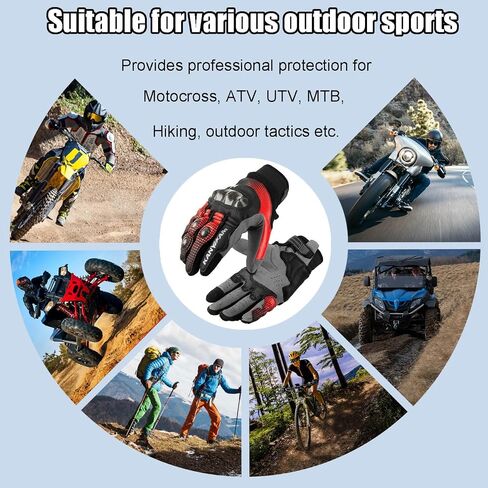 Motorcycle Gloves for ATV MTB Cycling Hiking,Carbon Fiber Shell Protection,Motocross Goatskin Leather Glove for Dirt Bike Motorbike Racing in Saudi Arabia