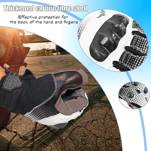 Motorcycle Gloves for ATV MTB Cycling Hiking,Carbon Fiber Shell Protection,Motocross Goatskin Leather Glove for Dirt Bike Motorbike Racing in Saudi Arabia