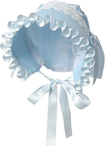 Women's Mob Cap Victorian Housemaid Bonnet Pilgrim Hat Colonial Costume Accessory in Saudi Arabia