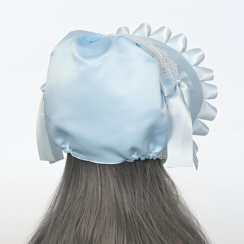 Women's Mob Cap Victorian Housemaid Bonnet Pilgrim Hat Colonial Costume Accessory in Saudi Arabia