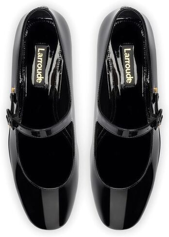 Larroudé Blair Flatform In Black Patent Leather in Saudi Arabia