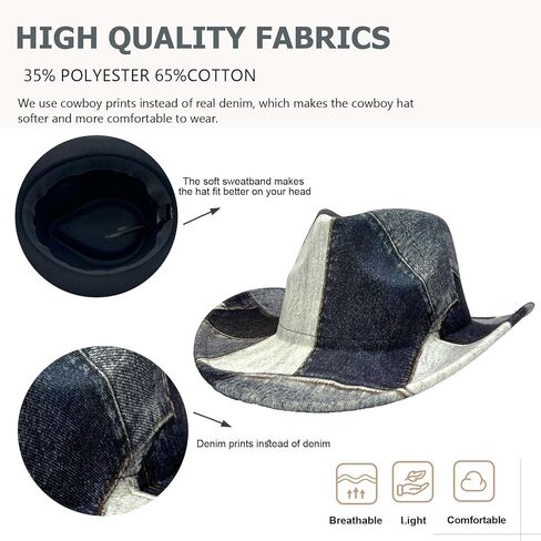 قبعة رعاة البقر الغربية للنساء شعرت بأن قبعة رعاة البقر على واسعة in Kuwait