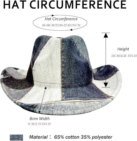 قبعة رعاة البقر الغربية للنساء شعرت بأن قبعة رعاة البقر على واسعة in Kuwait