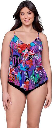 Aqua Green Women's Triple Tier Tankini in Saudi Arabia