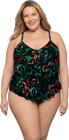 Aqua Green Women's Triple Tier Tankini in Saudi Arabia
