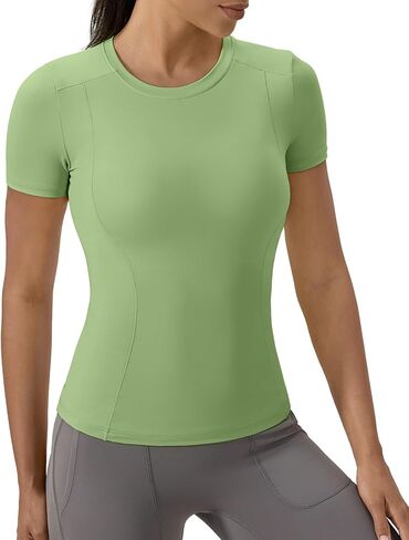SPVISE Women's Short Sleeve Compression Shirt Workout Tops Cool Dry Running Gym Yoga Shirts Fitted Basic T-Shirt Crewneck in Saudi Arabia