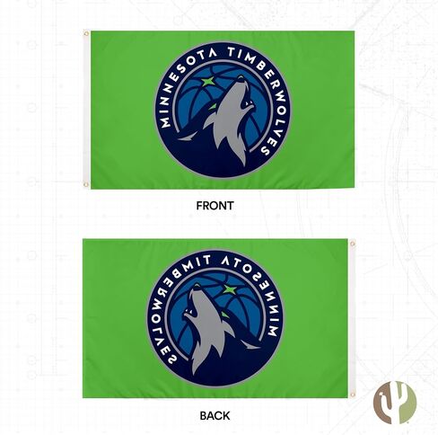 Desert Cactus Minnesota Timberwolves Flag Team NBA National Basketball Association 100% Polyester Indoor Outdoor 3x5 feet Flags (Flag D) in Saudi Arabia