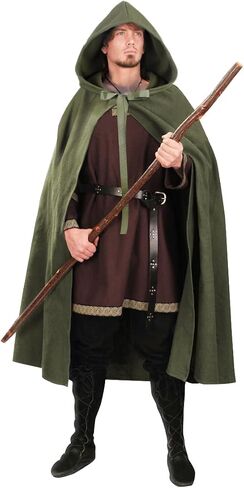 Renaissance Cloak with Hood Medieval Cape for Men and Women Halloween Costume in Saudi Arabia