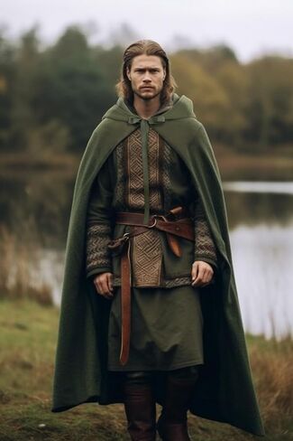 Renaissance Cloak with Hood Medieval Cape for Men and Women Halloween Costume in Saudi Arabia