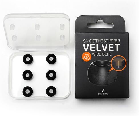 Divinus Velvet Wide Bore Silicone Eartips for 4-6mm Nozzle, Replaceable IEM Earbud Tips with Enhanced Sound Quality and Comfort (M(3 Pairs)) in Saudi Arabia