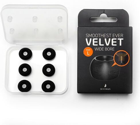 Divinus Velvet Wide Bore Silicone Eartips for 4-6mm Nozzle, Replaceable IEM Earbud Tips with Enhanced Sound Quality and Comfort (M(3 Pairs)) in Saudi Arabia