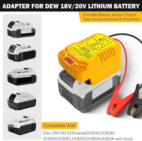 محول مبتفعات Car Jumper لبطارية DeWalt 20V 60V ، كابل 11AWG يتحول إلى معززة Automotive Automotive Cable ، كابل القفز لبطاريات السيارات (بدون بطارية) in Kuwait