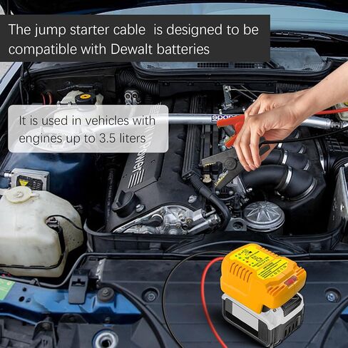 محول مبتفعات Car Jumper لبطارية DeWalt 20V 60V ، كابل 11AWG يتحول إلى معززة Automotive Automotive Cable ، كابل القفز لبطاريات السيارات (بدون بطارية) in Kuwait