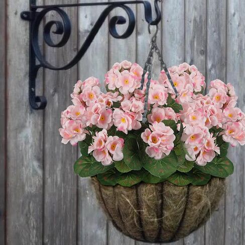 3 Pcs Artificial Geraniums Flowers Silk Geraniums for Outdoors UV Resistant Blue Artificial Geranium Bush Faux Flowers Plant Geraniums for Garden Home Decor Indoor Patio Vase Table Centerpiece in Saudi Arabia