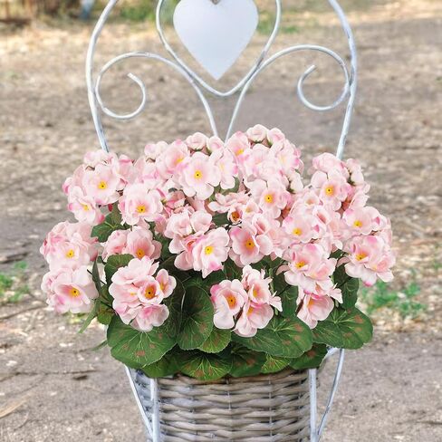 3 Pcs Artificial Geraniums Flowers Silk Geraniums for Outdoors UV Resistant Blue Artificial Geranium Bush Faux Flowers Plant Geraniums for Garden Home Decor Indoor Patio Vase Table Centerpiece in Saudi Arabia