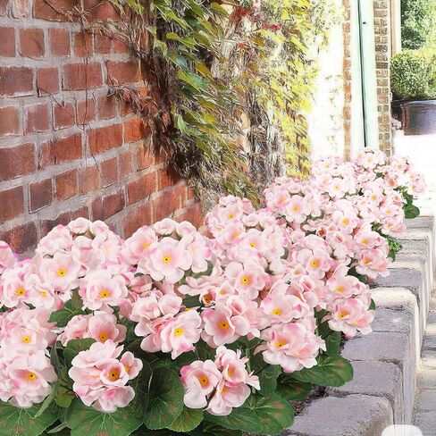 3 Pcs Artificial Geraniums Flowers Silk Geraniums for Outdoors UV Resistant Blue Artificial Geranium Bush Faux Flowers Plant Geraniums for Garden Home Decor Indoor Patio Vase Table Centerpiece in Saudi Arabia
