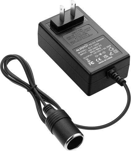 ALITOVE AC to DC Converter 12V 8A 96W, 100V-240V to 12V Power Supply Adapter Car Cigarette Lighter Socket, AC/DC Transformer for Portable Cooler Warmer, Air Compressor,Other Car Devices Under 96W in Kuwait